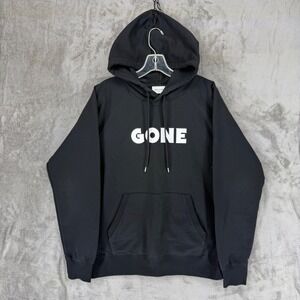 Wood Wood Fred‎ Hoodie Mens Large Black Gone Graphic Raglan Sweatshirt SS19.1